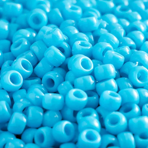 Miniatura 2 de 1000 cuentas de acrílico de color azul poni de 0.23 x 0.315 pulgadas a granel para artes, pulseras, collares, joyería, aretes, trenzar el cabello