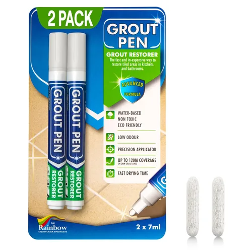 Miniatura 10 de Rotulador de lechada beige para azulejos: pintura impermeable para lechada, colorante para lechada de azulejos y bolígrafo sellador, estrecho, 0.197