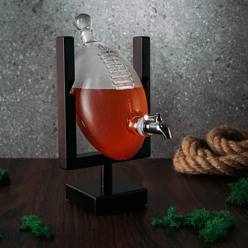 Miniatura 5 de Regalos de fútbol para hombres, papá, decantador de whisky con soporte vertical para portería de campo, juego de decantadores y vasos para fiesta
