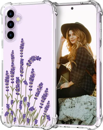 Miniatura 136 de Hungo Funda compatible con Samsung Galaxy S23 con diseño floral y bonito diseño transparente, femenino para mujeres y niñas, con hermoso clavel