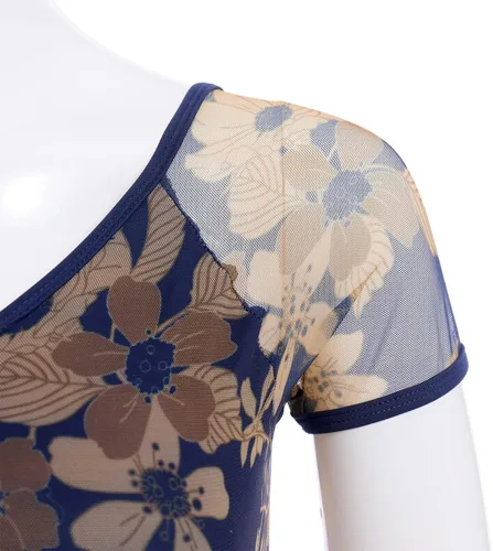 Miniatura 34 de AFAVOM Leotardos de ballet para mujeres adultas con estampado de flores de mariposa sin espalda, leotardos de gimnasia con brasier y prácticas