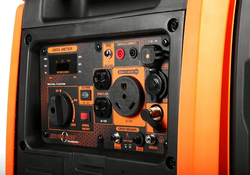 Miniatura 3 de WEN DF450i - Generador inversor portátil súper silencioso de 4500 vatios de combustible dual listo para autocaravanas con apagado de combustible