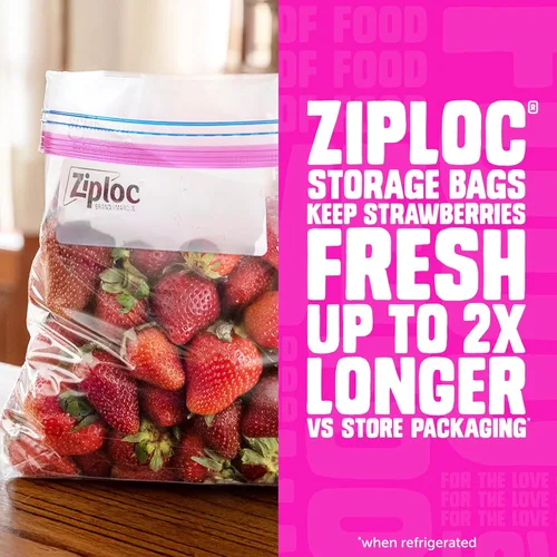 Miniatura 3 de Ziploc Bolsas de adobo, fondo expandible con pestañas fáciles de abrir, medio galón, 24 unidades, paquete de 3 (72 bolsas en total)