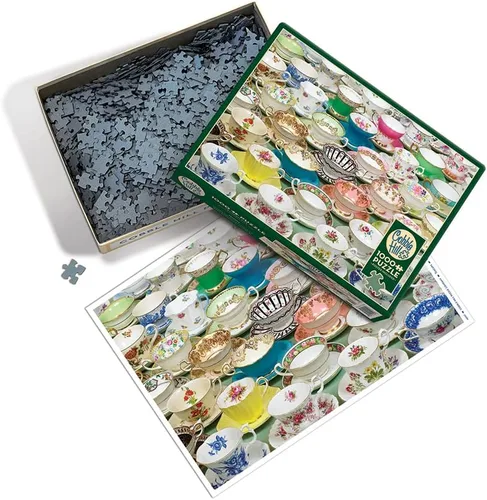 Miniatura 2 de Cobble Hill - Rompecabezas de 1000 piezas, tazas de té, póster de muestra incluido