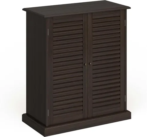 Furniture of America Laires - Zapatero cerrado con 5 estantes, color espresso