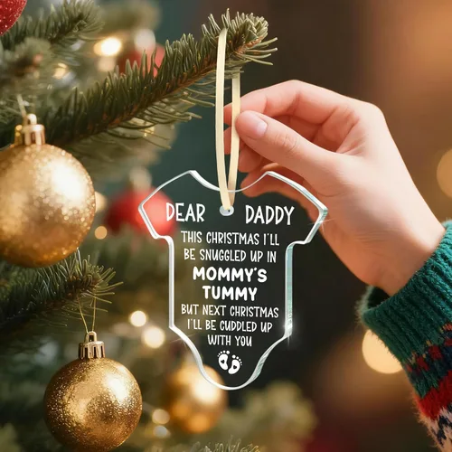 Miniatura 6 de Regalos para papá que espera: regalo de revelación de Navidad para nuevos padres, promocionado a papá nuevo papá por primera vez, adorno de Navidad