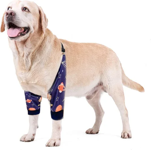 Miniatura 20 de Protector de codo para perro, coderas con almohadilla de malla para perros medianos y grandes para evitar lamer heridas (automóvil, 4XL)