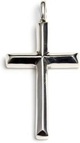 Miniatura 2 de COSUMOSU Collar con dije de cruz de plata de ley 925 para hombres y mujeres