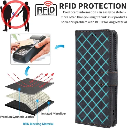 Miniatura 4 de Funda compatible con Umidigi G1, piel sintética con soporte para tarjetas, compatible con Umidigi G1 Max Flip magnético, cierre magnético, funda
