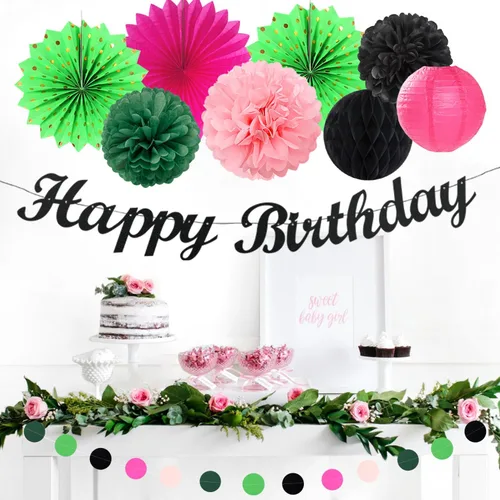 Miniatura 8 de Decoraciones de Fiesta de Cumpleaños Boho de Otoño Dorado Champán Beige - 21 piezas Pancarta Feliz Retro Neutral de Otoño, Girl One Sweet Peach
