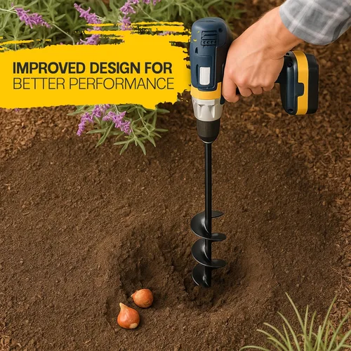 Miniatura 3 de Sproot Broca de Barrena de Jardín para Plantar, Paquete de 2 Unidades de 1.6 x 16 y 3.5 x 16 Pulgadas - Barrena para Sombrillas y Vallas, Excavadora