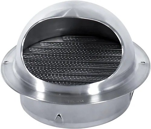 2 a 12 pulgadas, rejilla de ventilación de acero inoxidable, salida de ventilación de pared extractora, con malla, resistente a la intemperie, para
