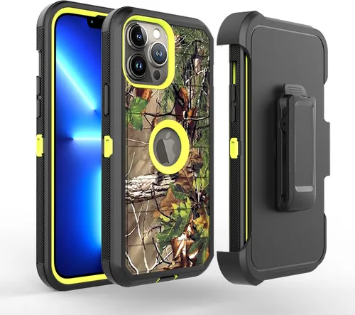 Funda Defender diseñada para iPhone 13 Pro Max, funda protectora híbrida a prueba de golpes, funda rígida de doble capa compatible con iPhone 13 Pro