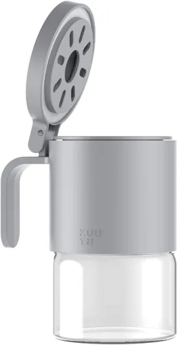 Miniatura 16 de Zuutii Tarros de vidrio para especias a prueba de humedad con cucharas, juego de 2 botellas de especias de 10 onzas / 10.1 fl oz, mini tarros