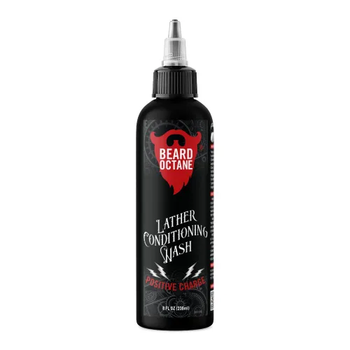 Miniatura 9 de Beard Octane Jabón para barba para hombres – neutro (sin perfume) – Champú diario suave para barba con manteca de karité – Limpia sin secado – 8