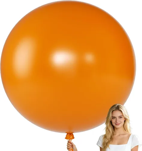 Miniatura 42 de KALOR Globos gigantes retro azul brumoso de 36 pulgadas, paquete de 6 globos de látex grandes redondos retro azul brumoso para aniversario