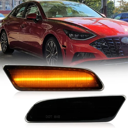 Luces LED de posición laterales de repuesto para Hyundai Sonata DN8 2020 2021 2022 2023 ámbar LED ámbar marcador lateral de parachoques delantero