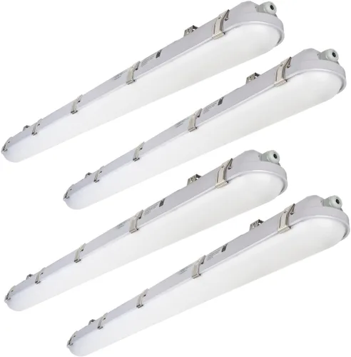 Miniatura 10 de DAKASON Luz LED hermética de vapor de 4 pies 60 W 6600 lm (120 W equivalente), luz LED impermeable para tienda al aire libre, 5000 K, IP65, 100-277