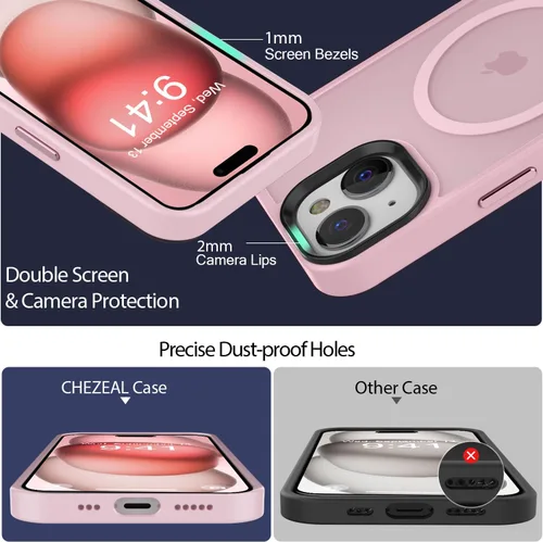 Miniatura 159 de Fuerte magnético para iPhone 11, compatible con Magsafe, [resistente a caídas de 13 pies] Funda trasera translúcida mate con sensación de piel