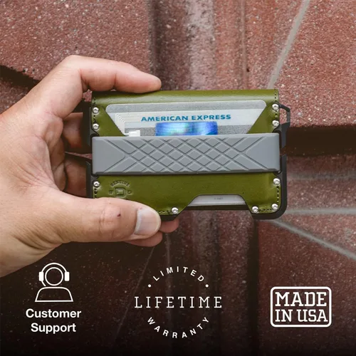 Miniatura 6 de Dango D01 Dapper EDC Wallet - Hecho en Estados Unidos - Cuero genuino, aluminio CNC y bloqueo RFID