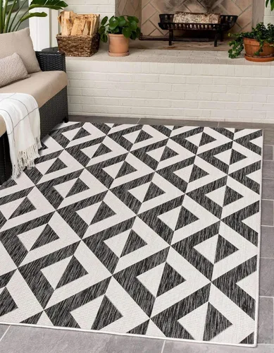 Miniatura 11 de Unique Loom Jill Zarin Outdoor Collection - Alfombra rectangular (2 pies 2 pulgadas x 3 pies 1 pulgadas, rectangular, beige y marrón)