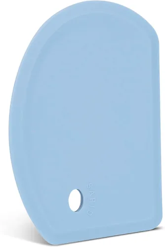 Raspador de masa de silicona con hoja de acero inoxidable, raspador de tazón flexible de borde curvado para hornear, raspador de banco de silicona