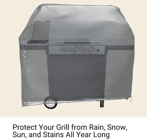 Miniatura 7 de Formosa Covers Funda para parrilla de 48 pulgadas, funda de vinilo gris impermeable para barbacoa, compatible con Weber Spirit II E-210, Napoleon