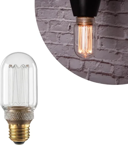 Bombilla decorativa, estilo vintage Edison, bombilla LED regulable de tubo corto, 3.5 W, bajo nivel de lúmenes, suave y protectora para los ojos,
