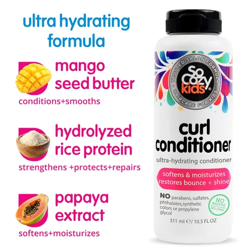 Miniatura 3 de SoCozy - Boing Curl - Acondicionador Sweet-Crème para niños, sin frizz o alboroto, rizos bien hechos, 10,5 onzas de fluido