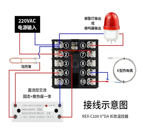 Miniatura 6 de Rex-C100 Digital Pid Temperature Controller 0~400℃ 220v K Type Thermocouple SSR Solid State Relay 25a 40a 60a Heatsink