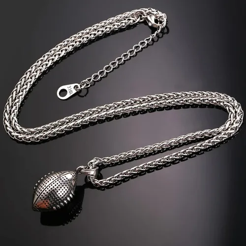 Miniatura 6 de U7 Men SoccerFootballBaseball Chain Stainless Steel 18K Gold Plated Cool Sport Pendant Running Shoe Necklaces, Baseball Cross Necklaces with 22+2