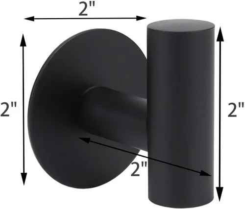 Miniatura 3 de TocTen Gancho para toalla de baño, gancho fuerte autoadhesivo para bata, SUS 304 acero inoxidable, se pega en la pared, gancho para abrigos/ropa sin