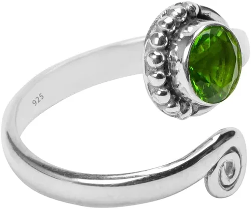 Miniatura 80 de Gemstone Stone Toe Ring 925 Sterling Silver Feet Body Jewellery Handame Toe Ring Gemstone Adjustable Toering For Girls Women Gift Jewellery