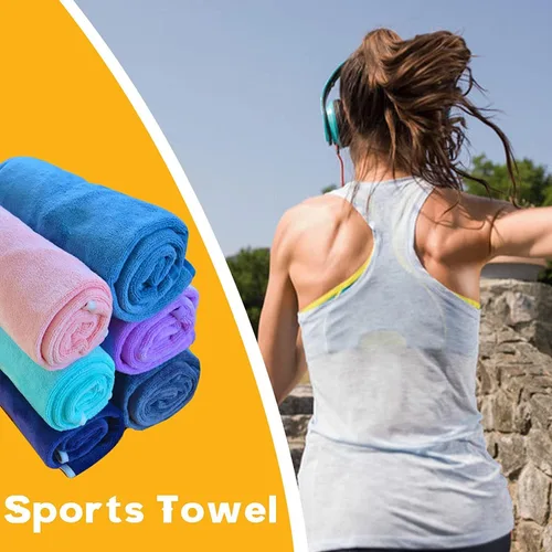 Miniatura 7 de Toallas de microfibra para gimnasio de tamaño grande súper suaves para ejercicio, fitness, deportes, entrenamiento, 380-GSM 15-pulgadas x
