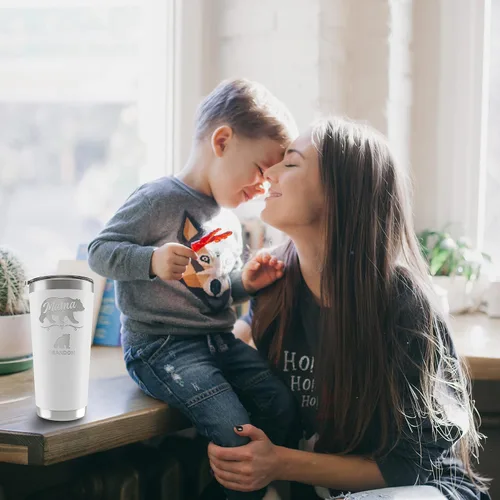 Miniatura 4 de Vaso de Mamá Oso, vaso personalizado para mamá Oro Rosa