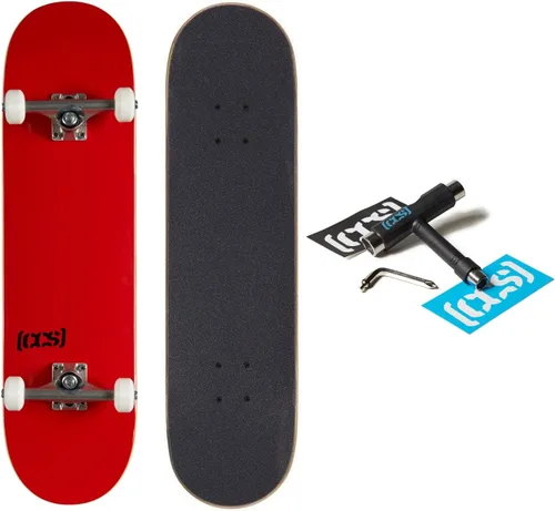 Miniatura 25 de [CCS] Patineta completa Madera de arce Grado profesional Totalmente montado con herramienta de patinaje y calcomanías Adultos, niños