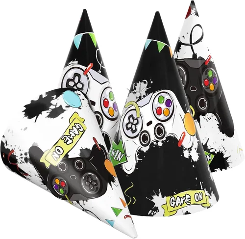 Miniatura 21 de WERNNSAI Sombreros de Fiesta de Cumpleaños - 12 Piezas Suministros de Fiesta de Cumpleaños Sombreros de Cono con Diademas Sombreros de Papel