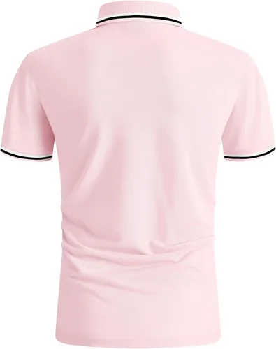 Miniatura 3 de GEEK LIGHTING Polo para hombre de manga corta con cuello casual de golf