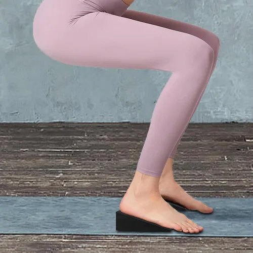 Miniatura 6 de 2 piezas de plataforma de yoga para sentadillas, bloque inclinado, antideslizante, inclinado, estirador de pantorrillas para estiramiento de pies