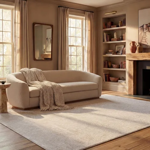 Miniatura 115 de SAFAVIEH Alfombra 10x14 - Colección Reflection - Grande - Beige y Crema, Sin Desprendimiento y Fácil Limpieza, Ideal para Sala de Estar, Dormitorio