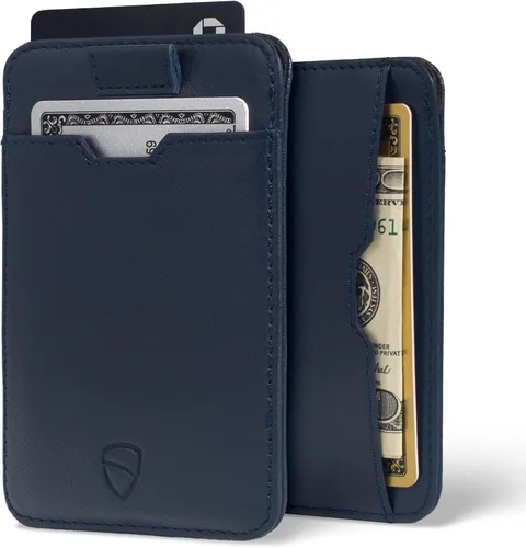 Miniatura 43 de Vaultskin CHELSEA - Cartera de piel delgada con bloqueo RFID para hombre, tarjetero minimalista con bolsillo frontal