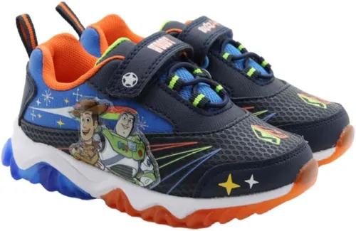 Disney Pixar Toy Story - Tenis deportivos iluminados para niño, azulnaranja (niño pequeñoniño)