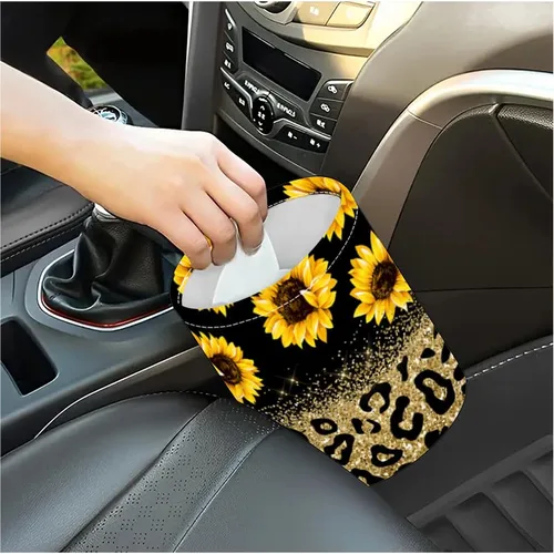 Miniatura 10 de Papelera portátil reutilizable impermeable para automóvil, organizador de vehículos multiusos, esenciales para viajes por carretera (abeja)