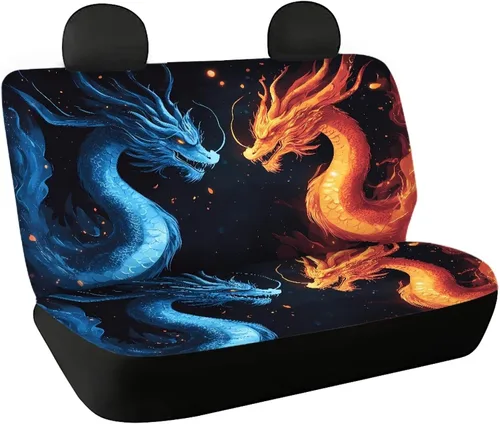 Miniatura 20 de AFPANQZ Funda protectora para asiento trasero de automóvil, con bandera patriótica estadounidense, solo para asiento trasero de automóvil, camión