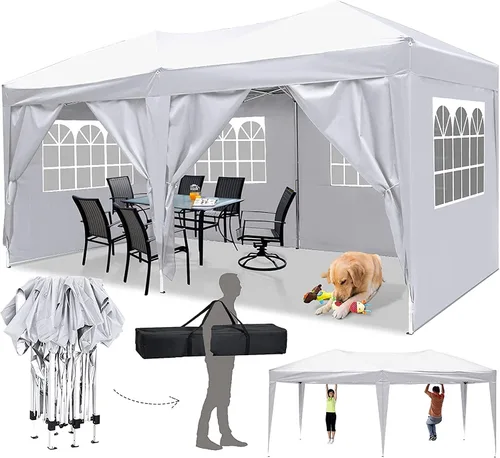 Miniatura 191 de COBIZI Tienda de campaña desplegable de 6.6 x 6.6 pies, toldo resistente, fácil de instalar, impermeable, para exteriores, fiestas, playa, jardín