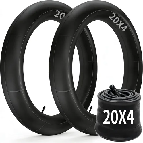 2 Pack of Fat Tire Bike Inner Tubes, 20/24/26 X4.0 Heavy Duty Bike Tube, Inner Tube with 32mm Schrader Valve for Snow Mountain Bike E-Bike