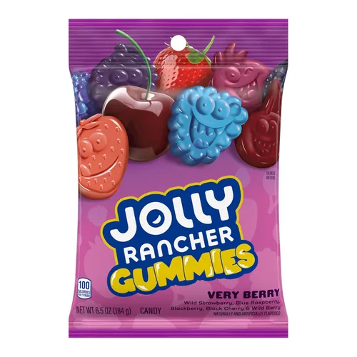 Miniatura 3 de JOLLY RANCHER Gummies Very Berry Dulces con Sabor a Fruta, Bolsa de 6.5 onzas