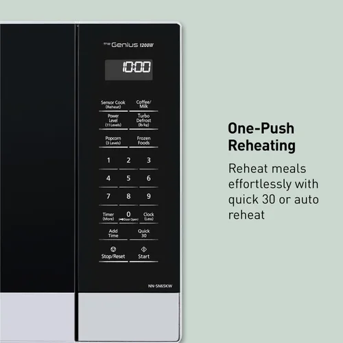 Miniatura 3 de Panasonic Horno de microondas con tecnología Inverter, 1200W, 1.2 pies cúbicos. Pequeño horno microondas con sensor Genius de un toque, botón