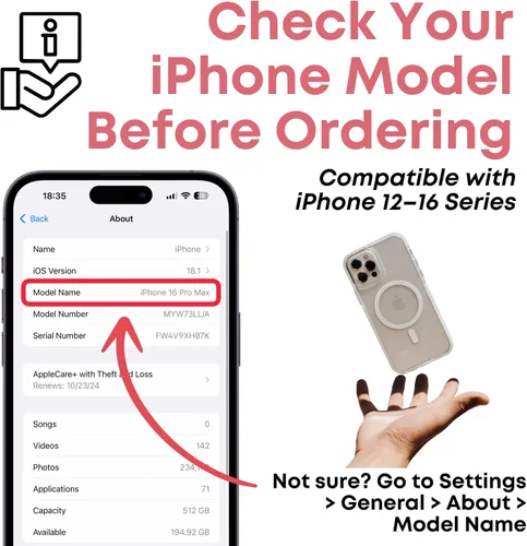 Miniatura 9 de Aporia - Funda transparente compatible con MagSafe iPhone 16 Plus con gancho integrado y cadena de correa de hombro cruzada Carga inalámbrica