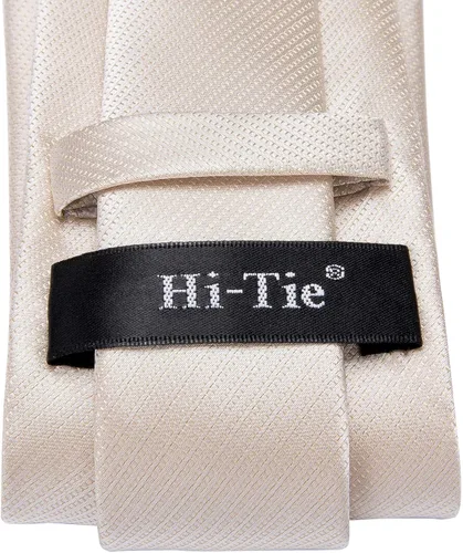 Miniatura 5 de Hi-Tie Corbatas de seda tejidas para hombre con bolsillo cuadrado y gemelos